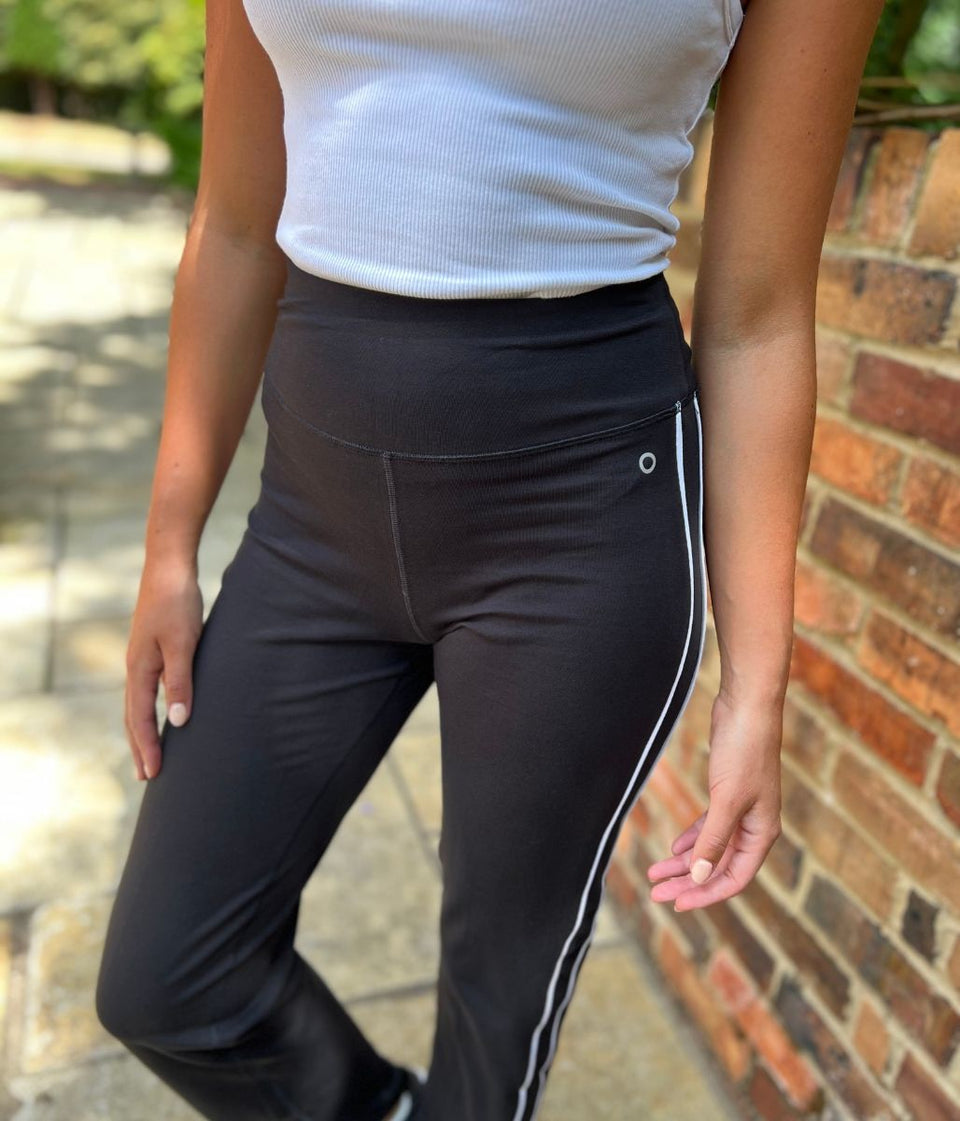 Black Cotton Rich Side Stripe Joggers