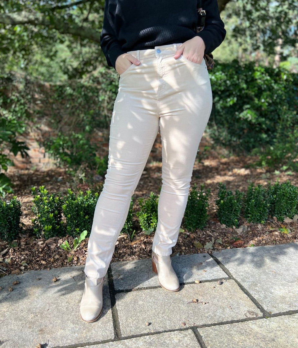 Sand Straight Leg Cord Trousers