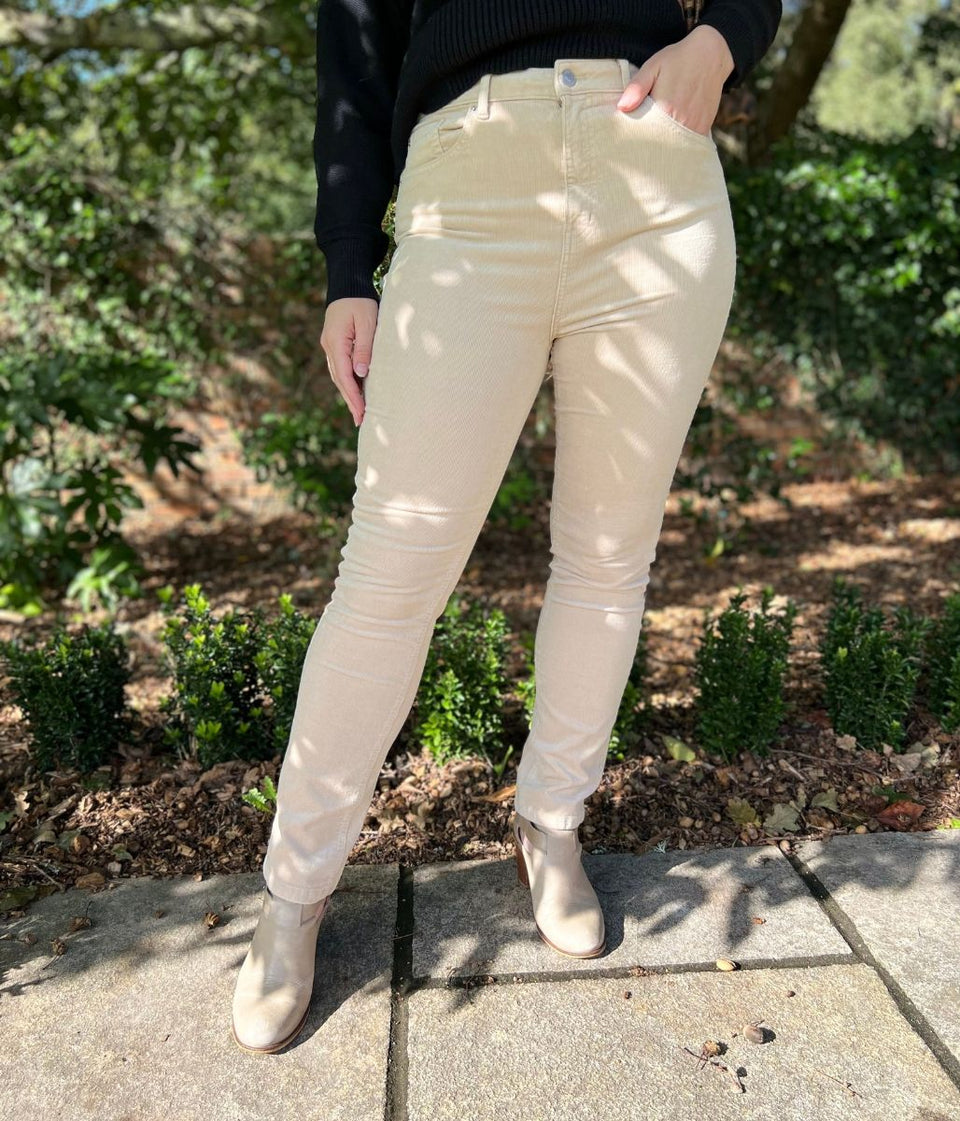 Sand Straight Leg Cord Trousers