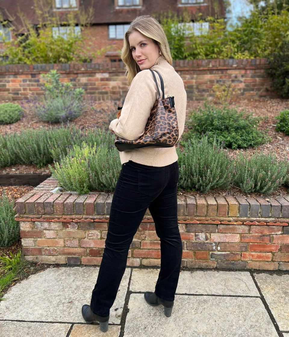 Black Straight Leg Cord Trousers