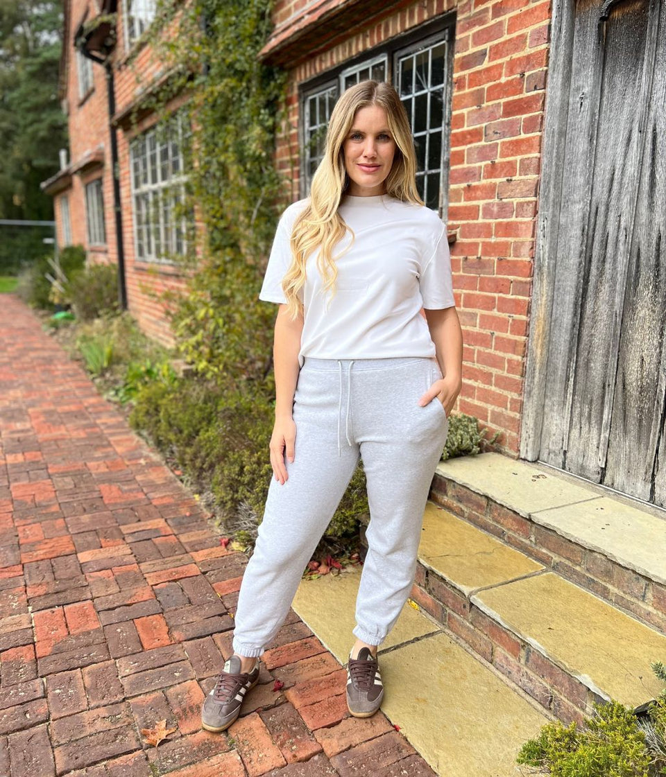 Grey Cotton Rich Cuffed Joggers