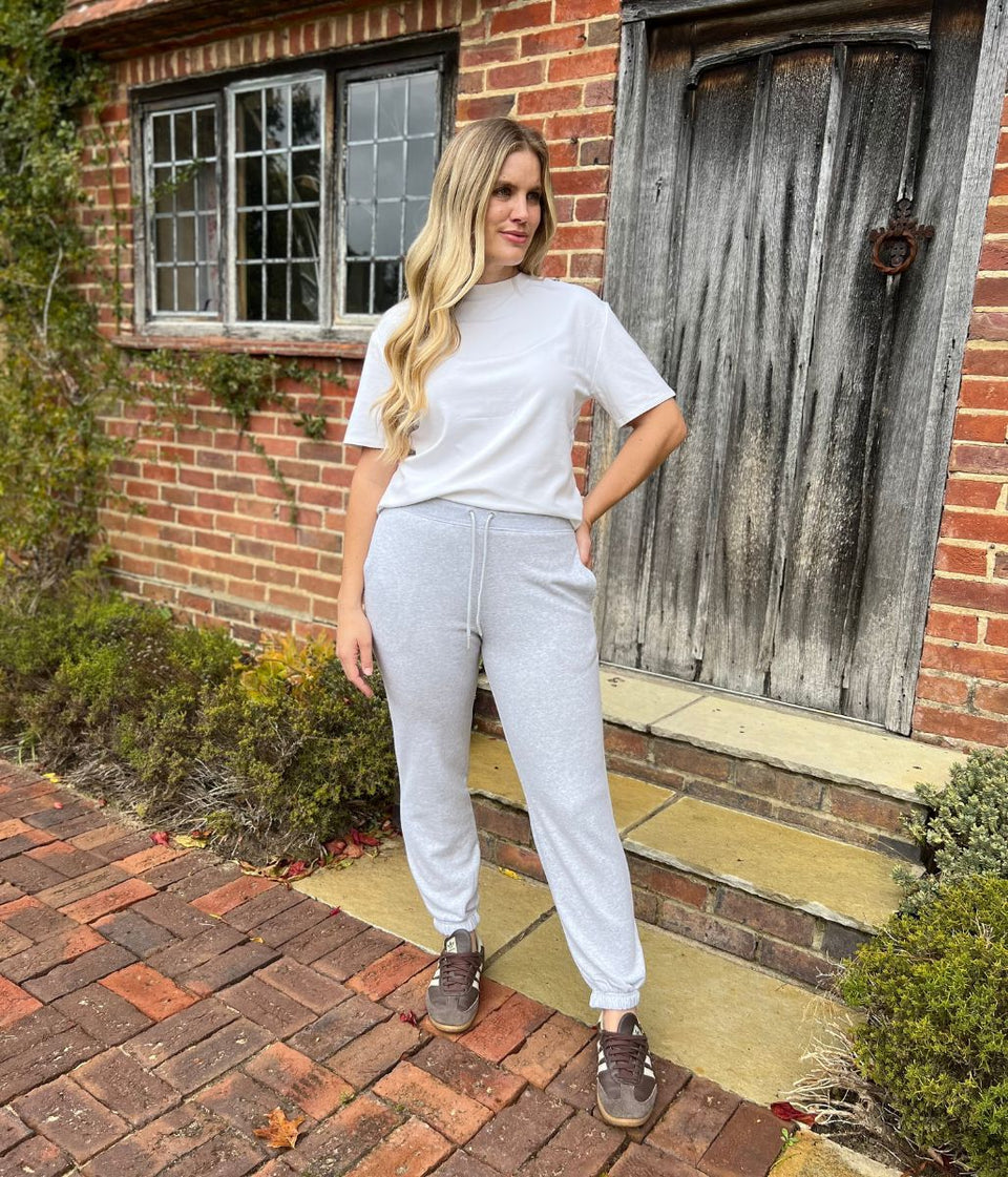 Grey Cotton Rich Cuffed Joggers