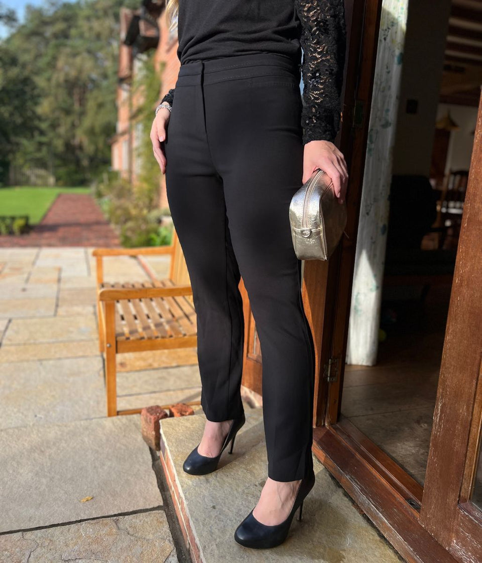 Black Classic Straight Leg Trousers