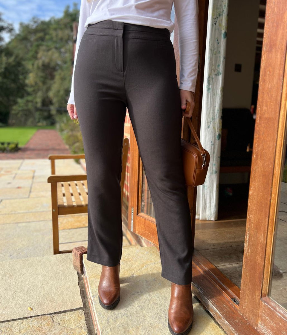 Chocolate Classic Straight Leg Trousers