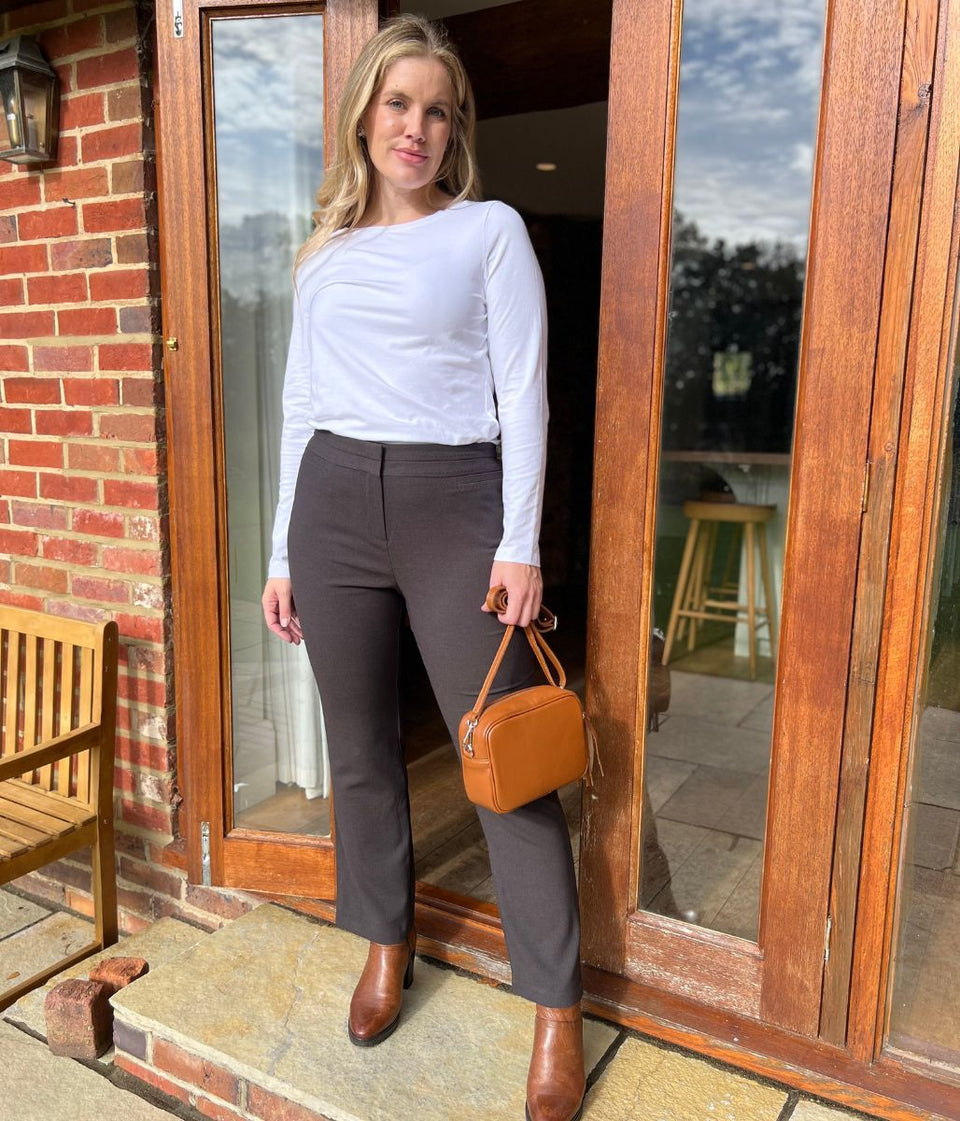 Chocolate Classic Straight Leg Trousers