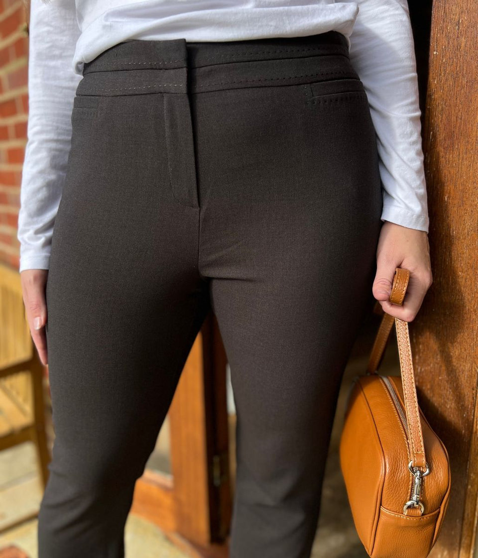 Chocolate Classic Straight Leg Trousers