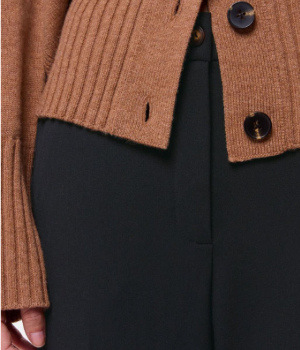 Black Sabrina Turn Up Trousers