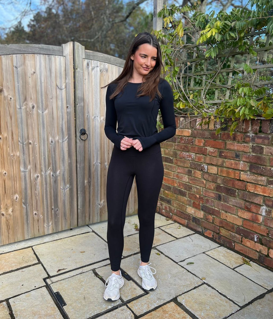 Black Piped Good Move High Waisted Leggings