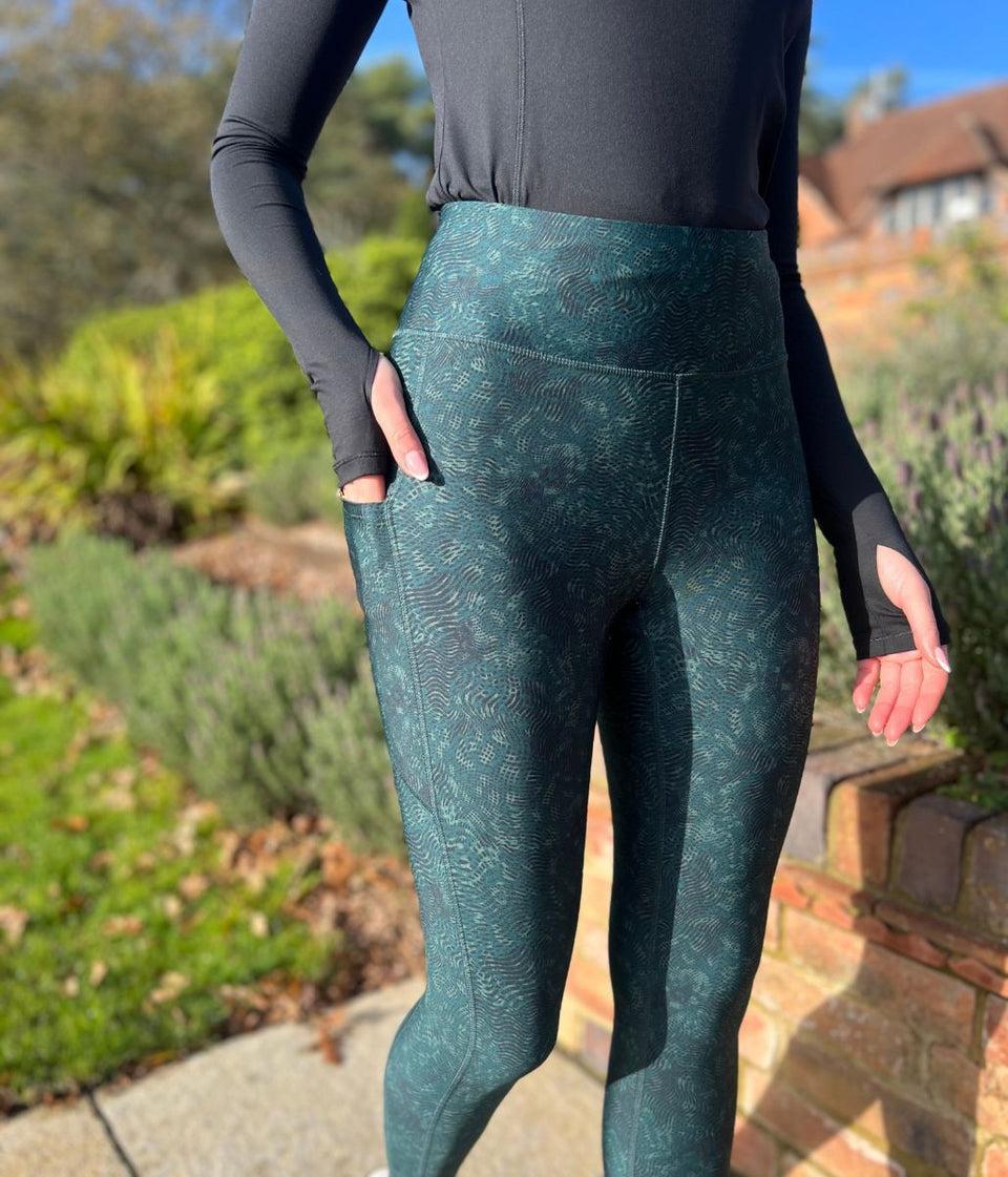 Green Contrast Good Move High Waisted Leggings