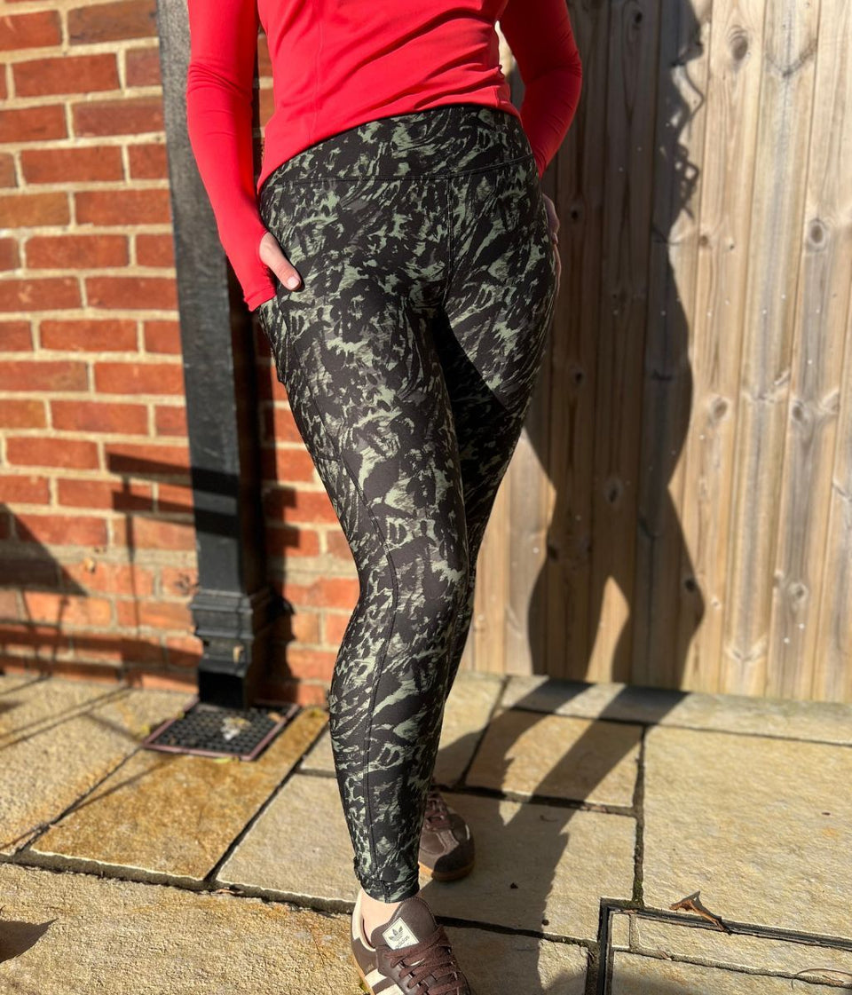 Black/Green Camo Good Move High Waisted Leggings