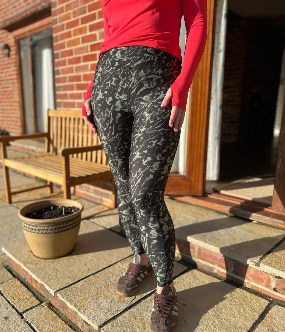 Black/Green Camo Good Move High Waisted Leggings