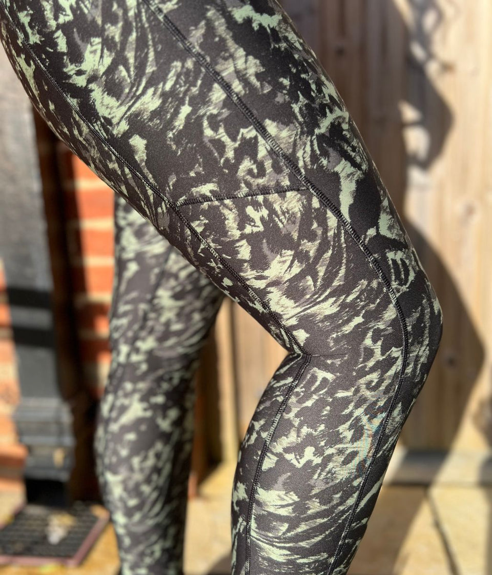 Black/Green Camo Good Move High Waisted Leggings