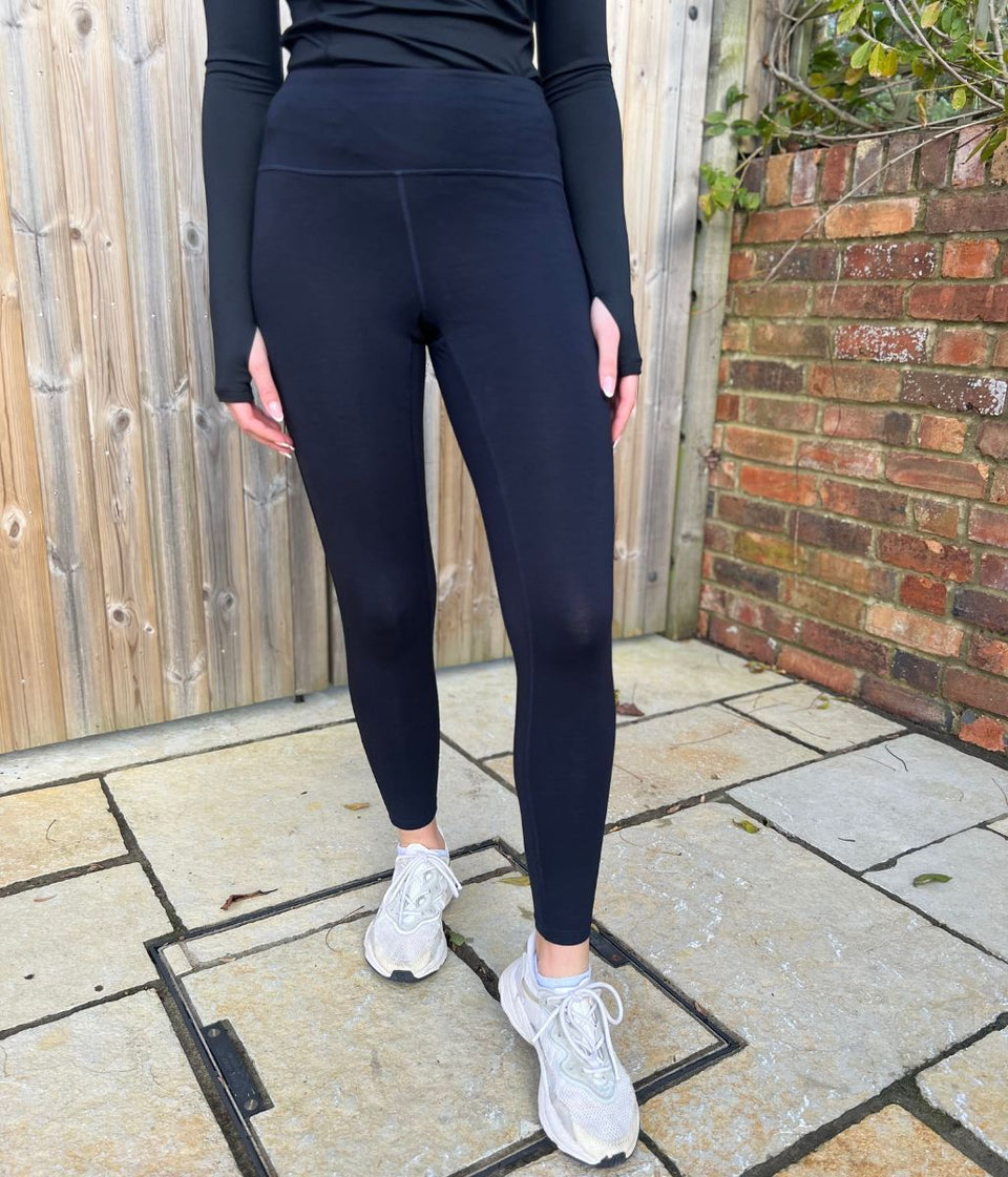 Navy Piped Good Move High Waisted Leggings