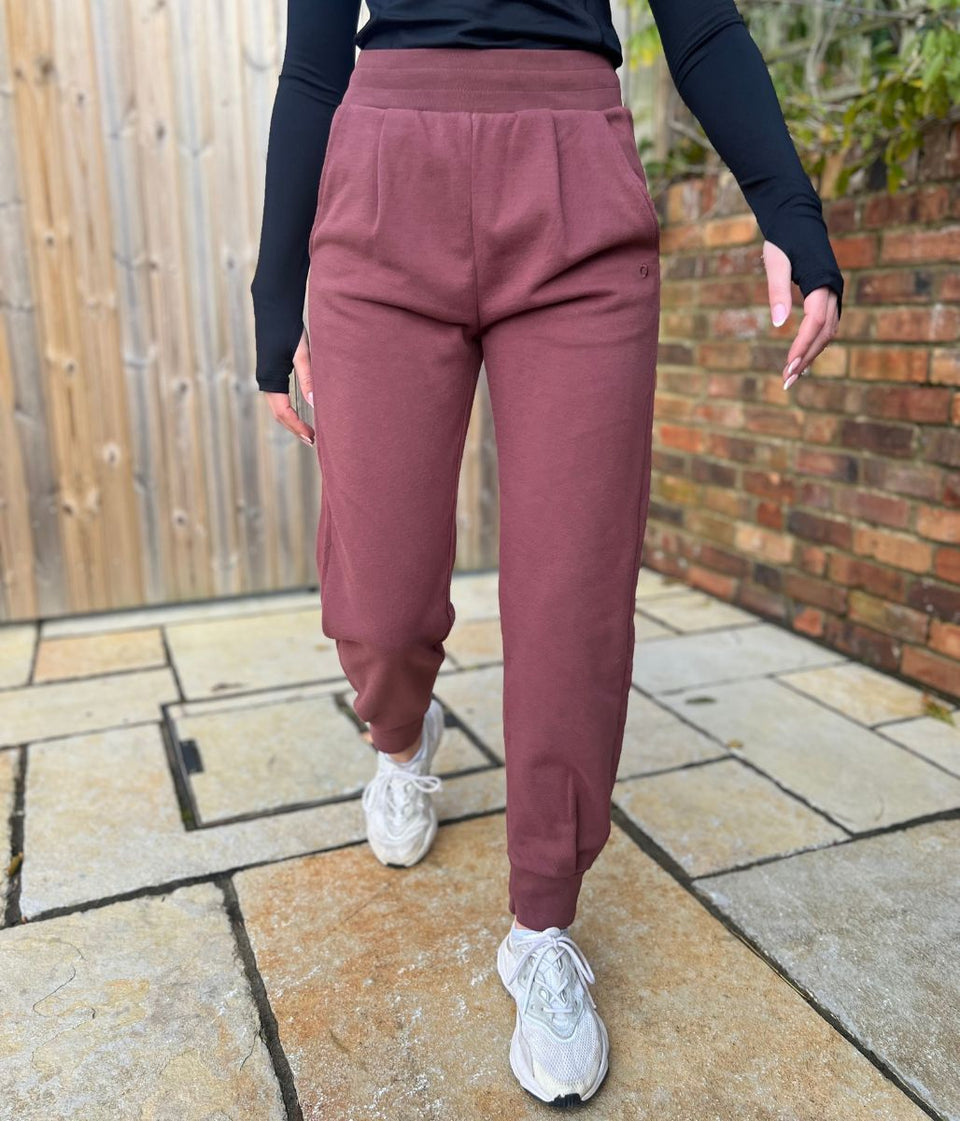 Burgundy Good Move Front Pleat Joggers