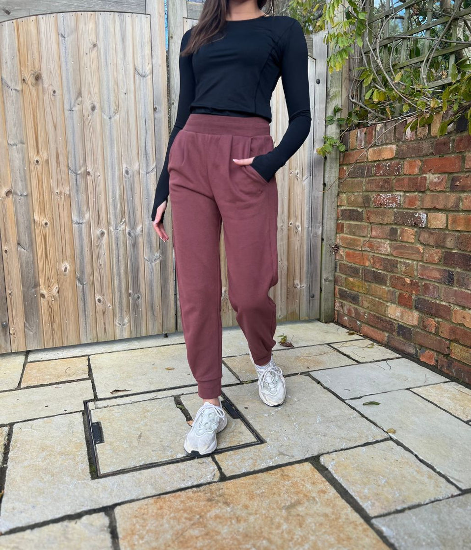 Burgundy Good Move Front Pleat Joggers