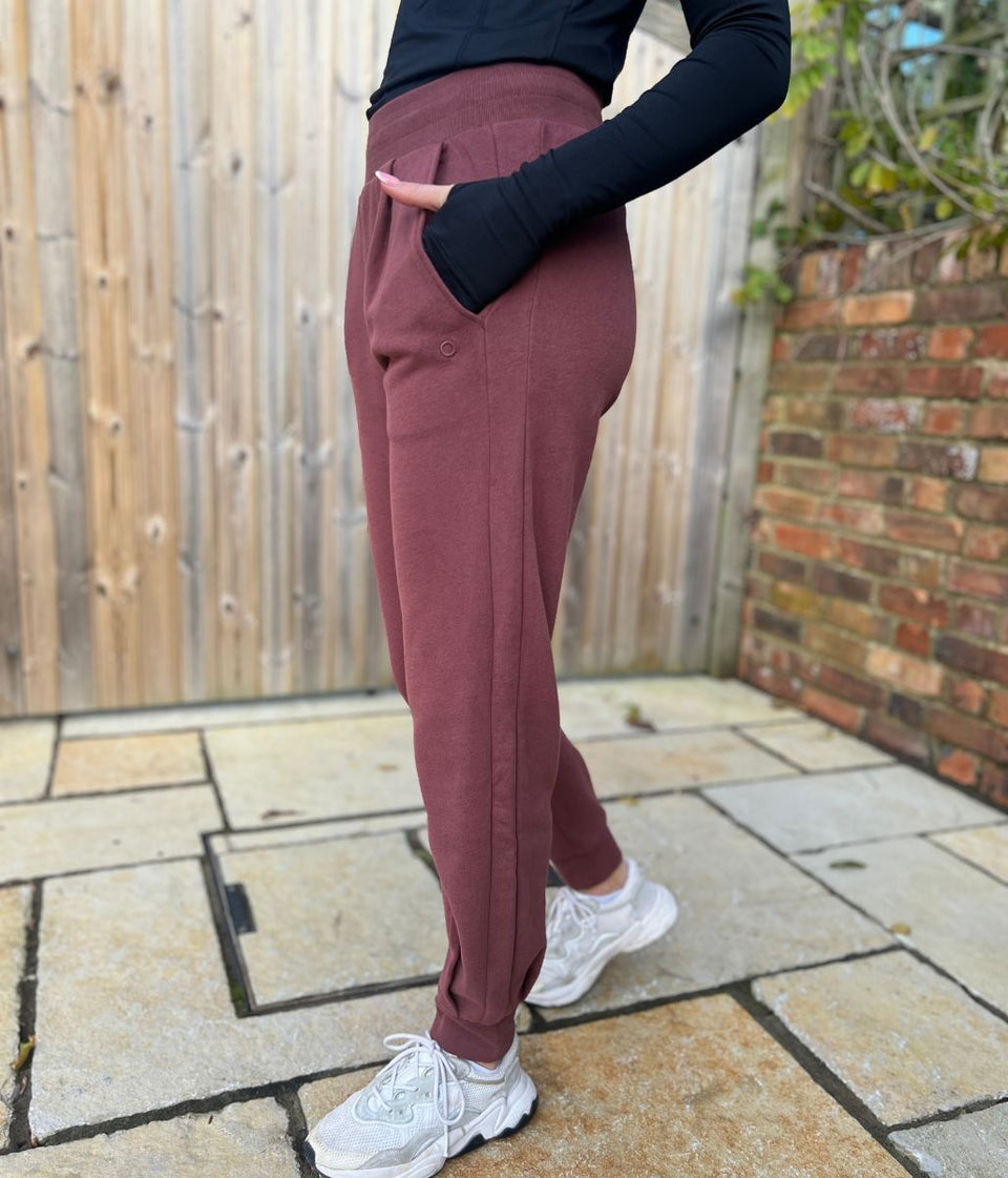Burgundy Good Move Front Pleat Joggers
