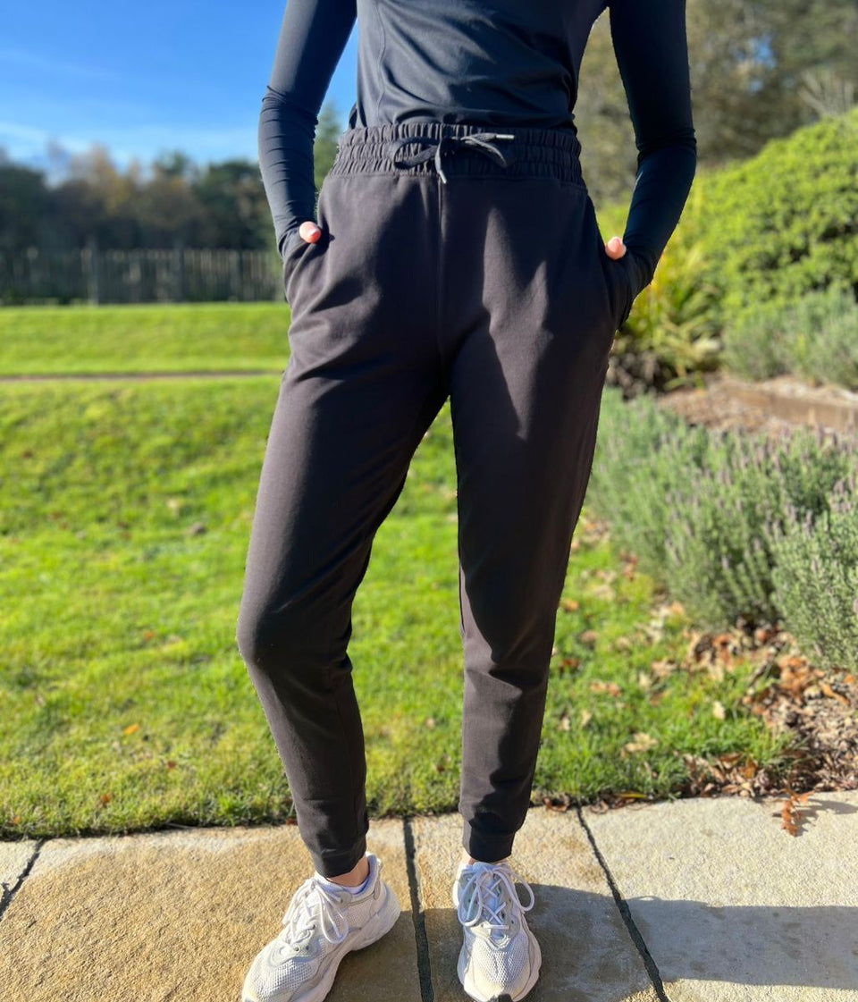 Black Good Move Cuffed Joggers