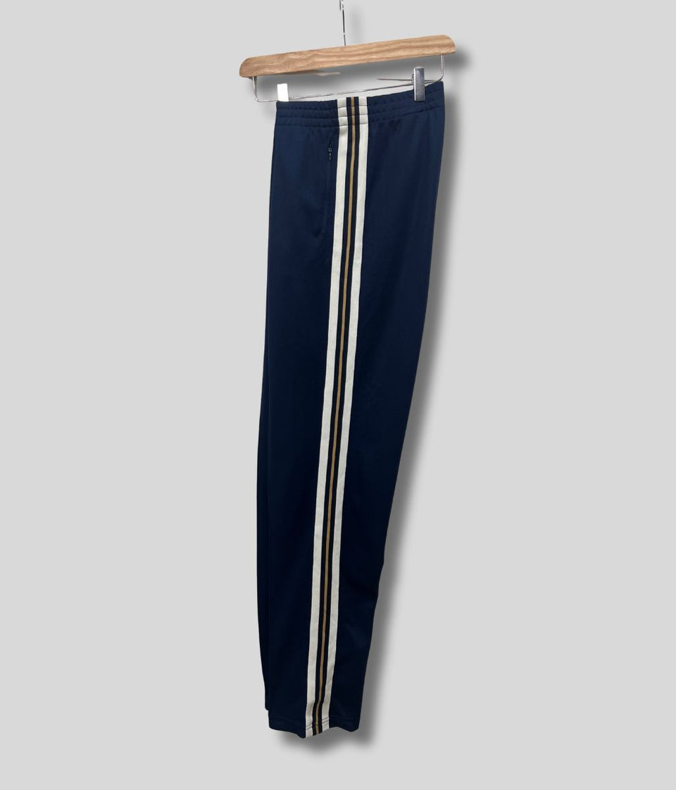 Navy Cotton Rich Retro Side Stripe Joggers