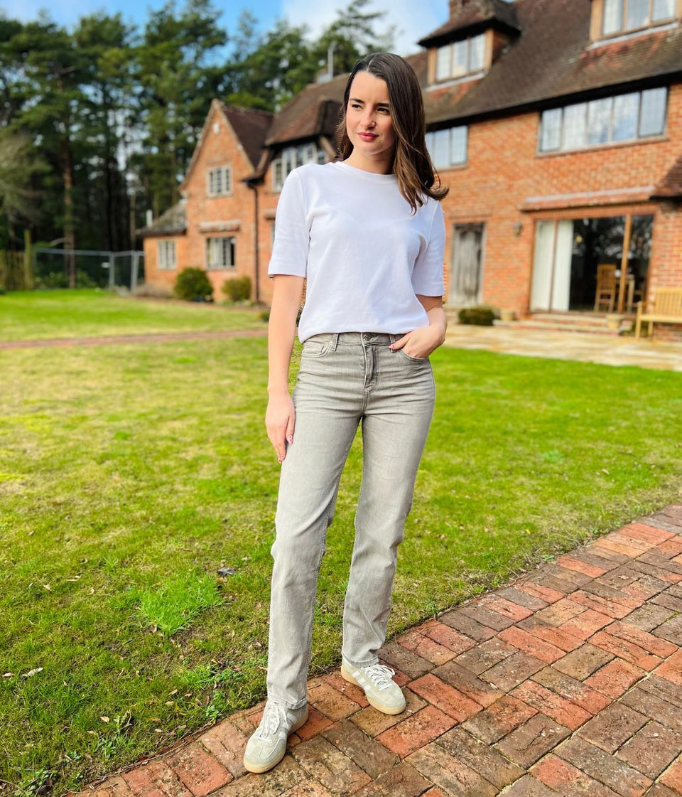 Light Grey Sienna Straight Leg Jeans