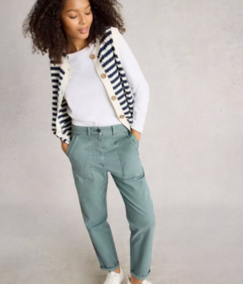 Light Green Twister Chino Trousers