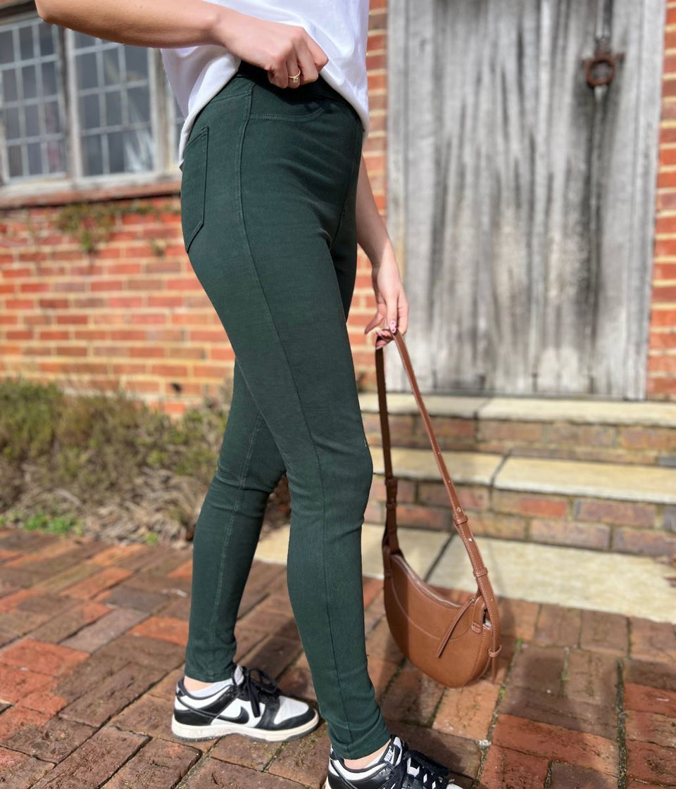 Dark Green Soft Touch Jeggings