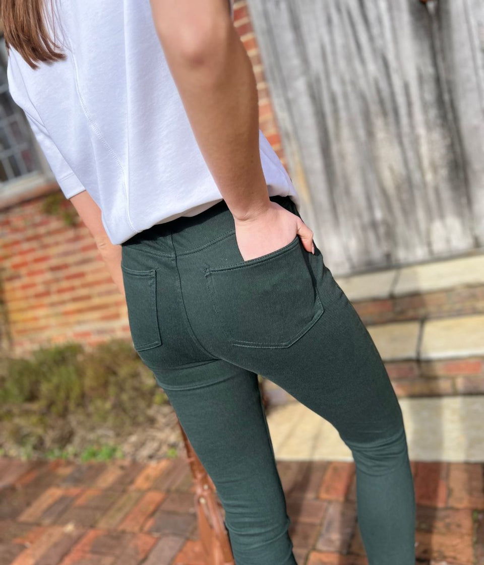 Dark Green Soft Touch Jeggings