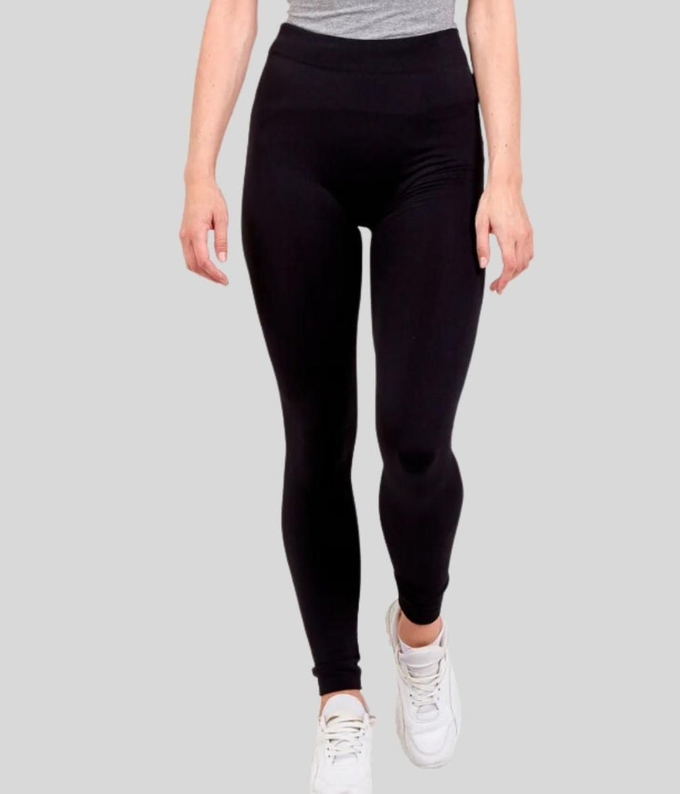 Women's black fleece lined leggings 