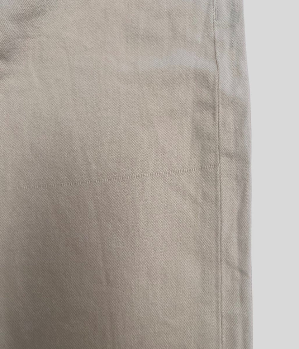 Ecru Denim Wide Leg Jeans - seconds