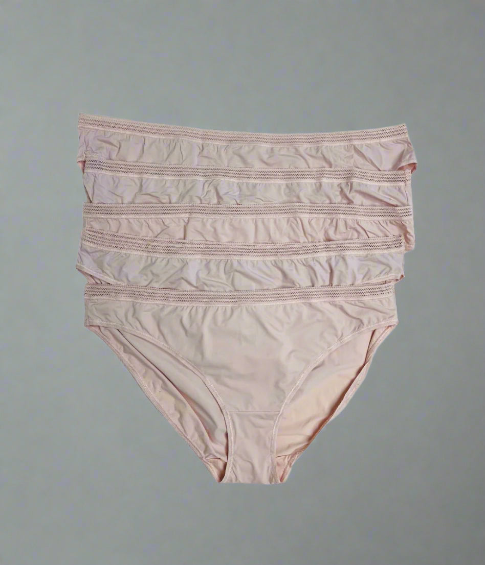 Pale Pink 5 Pack Bikini Briefs