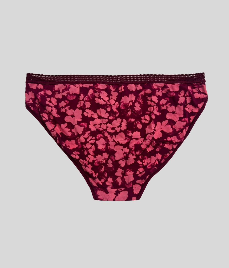 Raspberry Floral 5 Pack Bikini Briefs