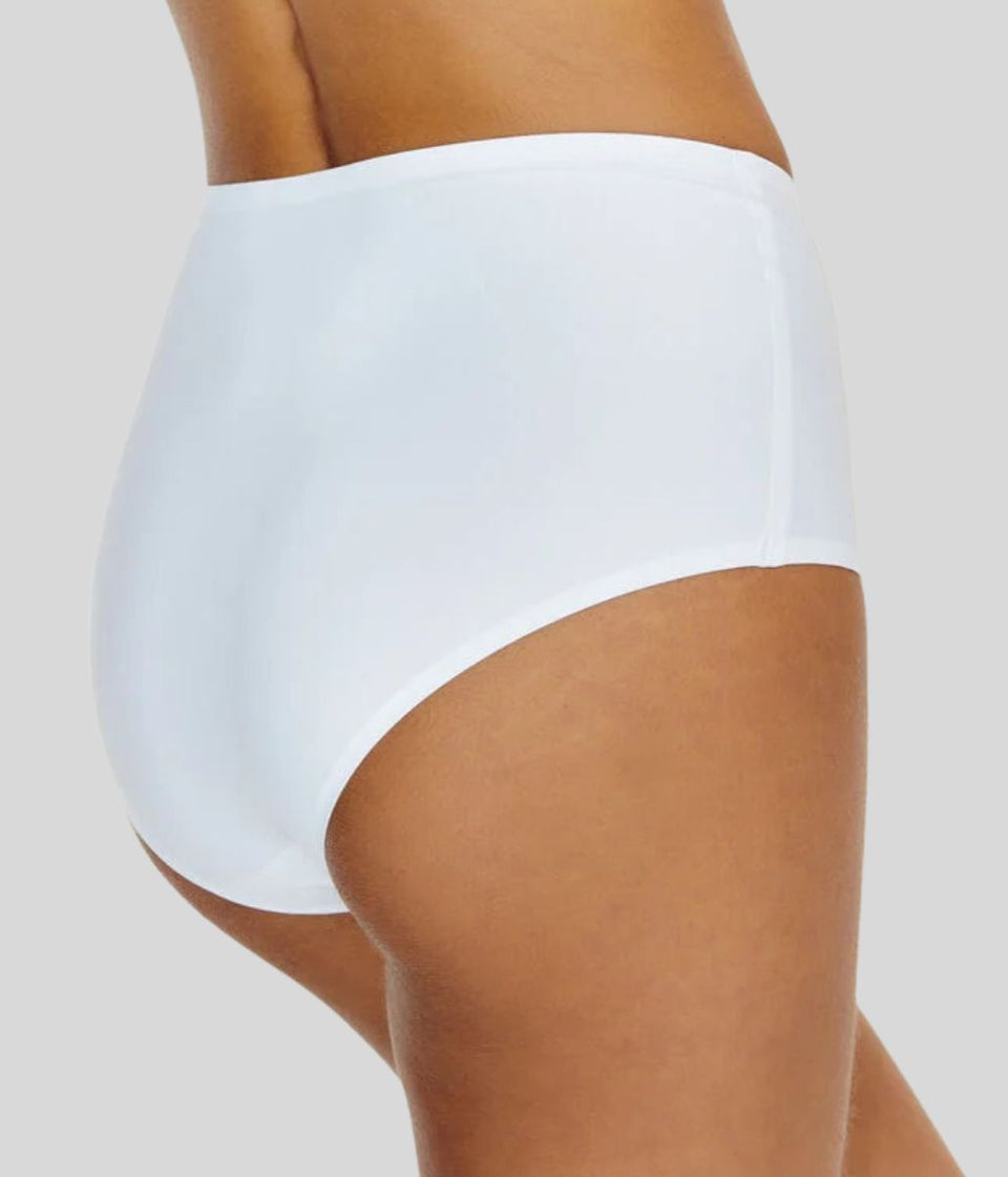 White Laser Cut Full Briefs