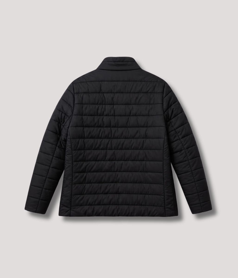 Black Lightweight Quilted Padded Casual Jacket