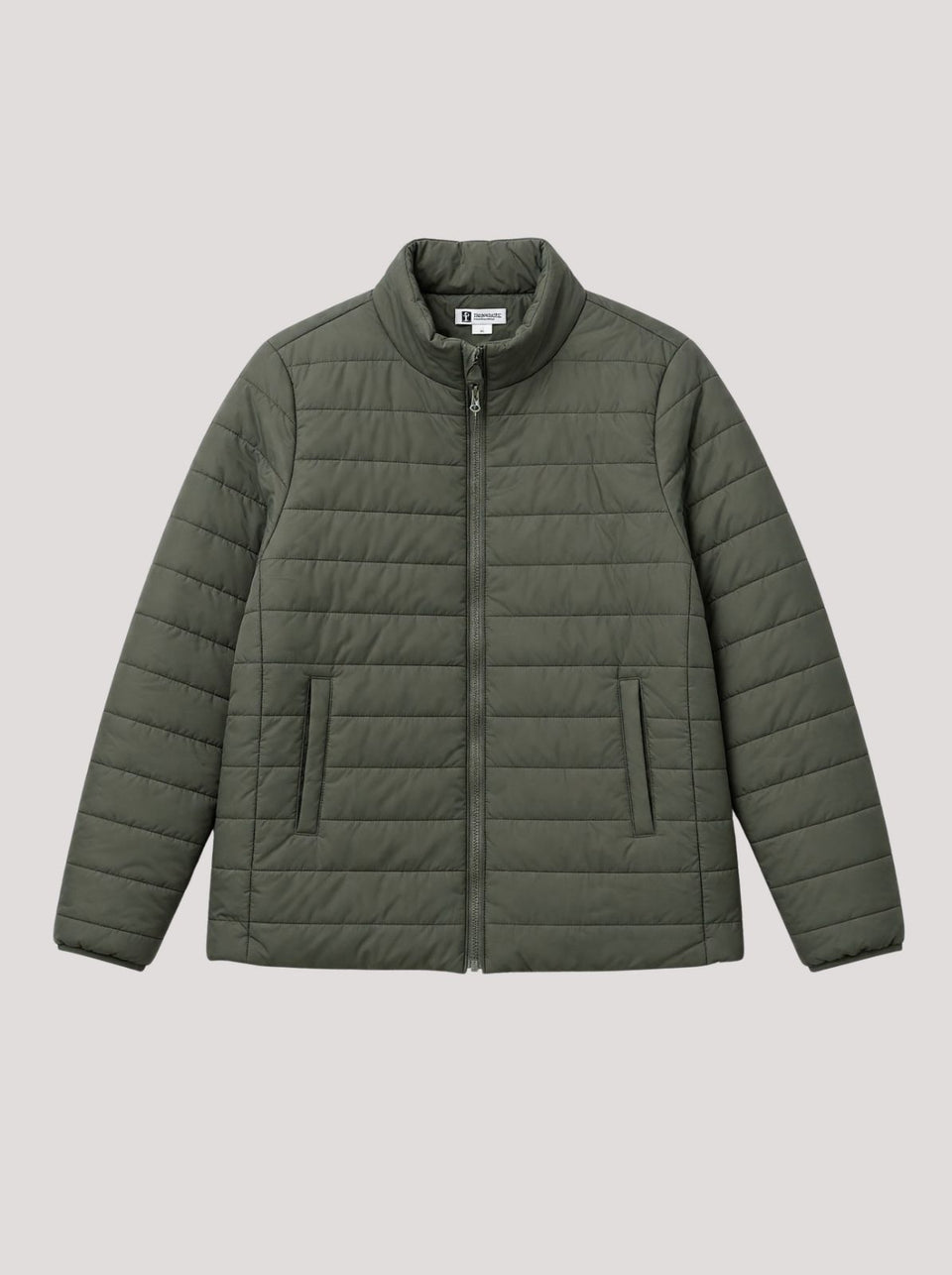 Khaki Lightweight Quilted Padded Casual Jacket
