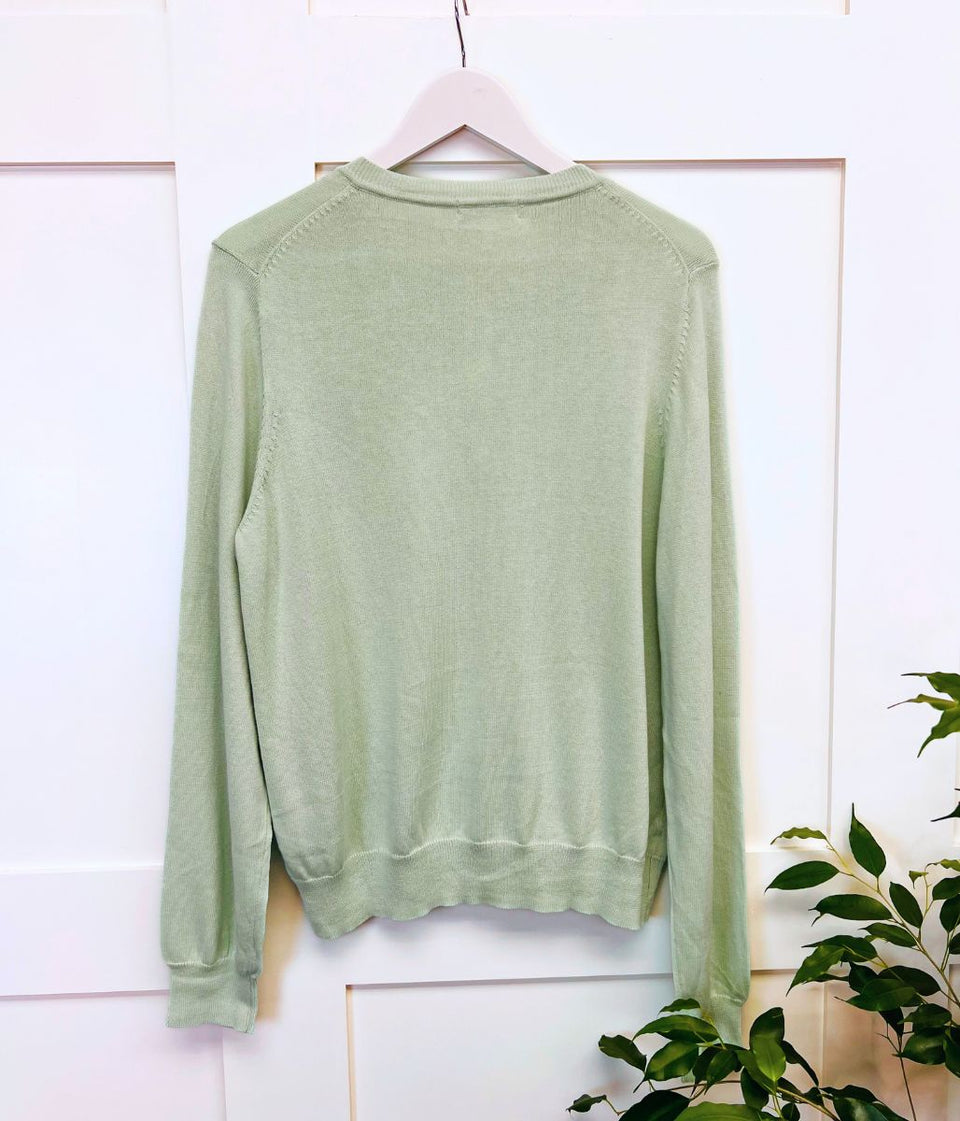 Mint Classic Round Neck Cardigan