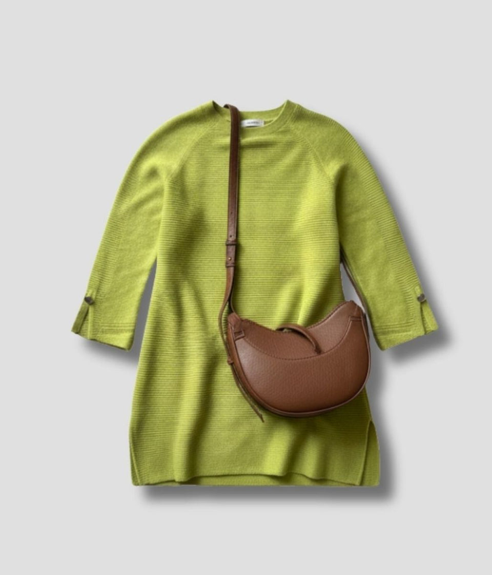 Green Textured Longline Jumper