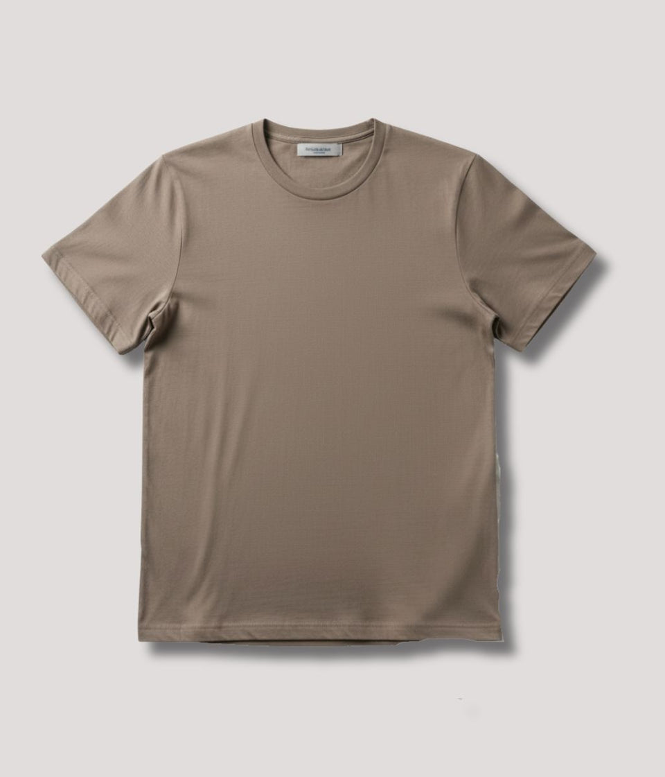 Taupe Premium Cotton Mens T Shirt