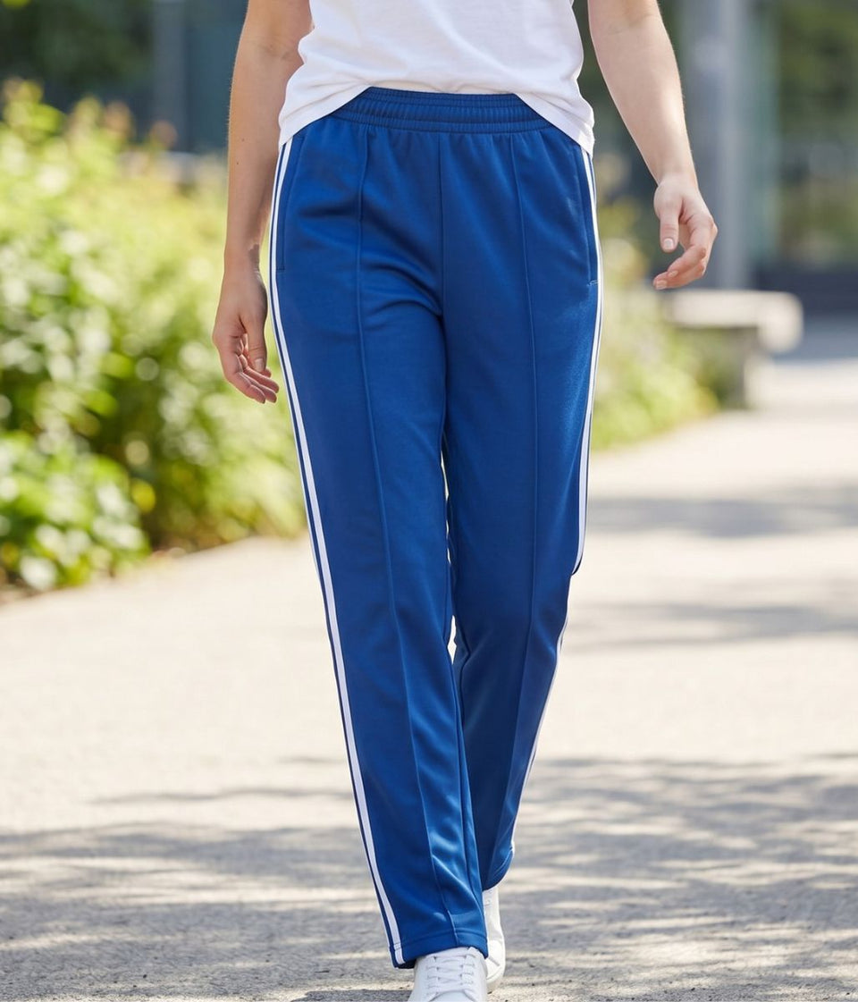 Blue Cotton Rich Retro Side Stripe Joggers