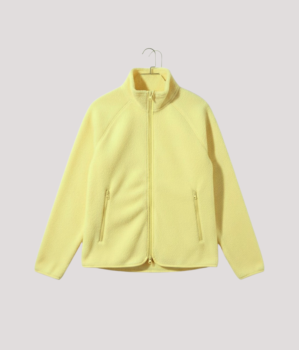 Yellow Full Zip Borg Fleece