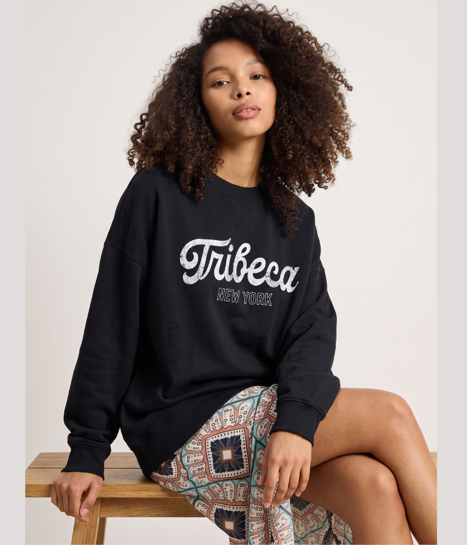 Black Tribecca Graphic Sweatshirt