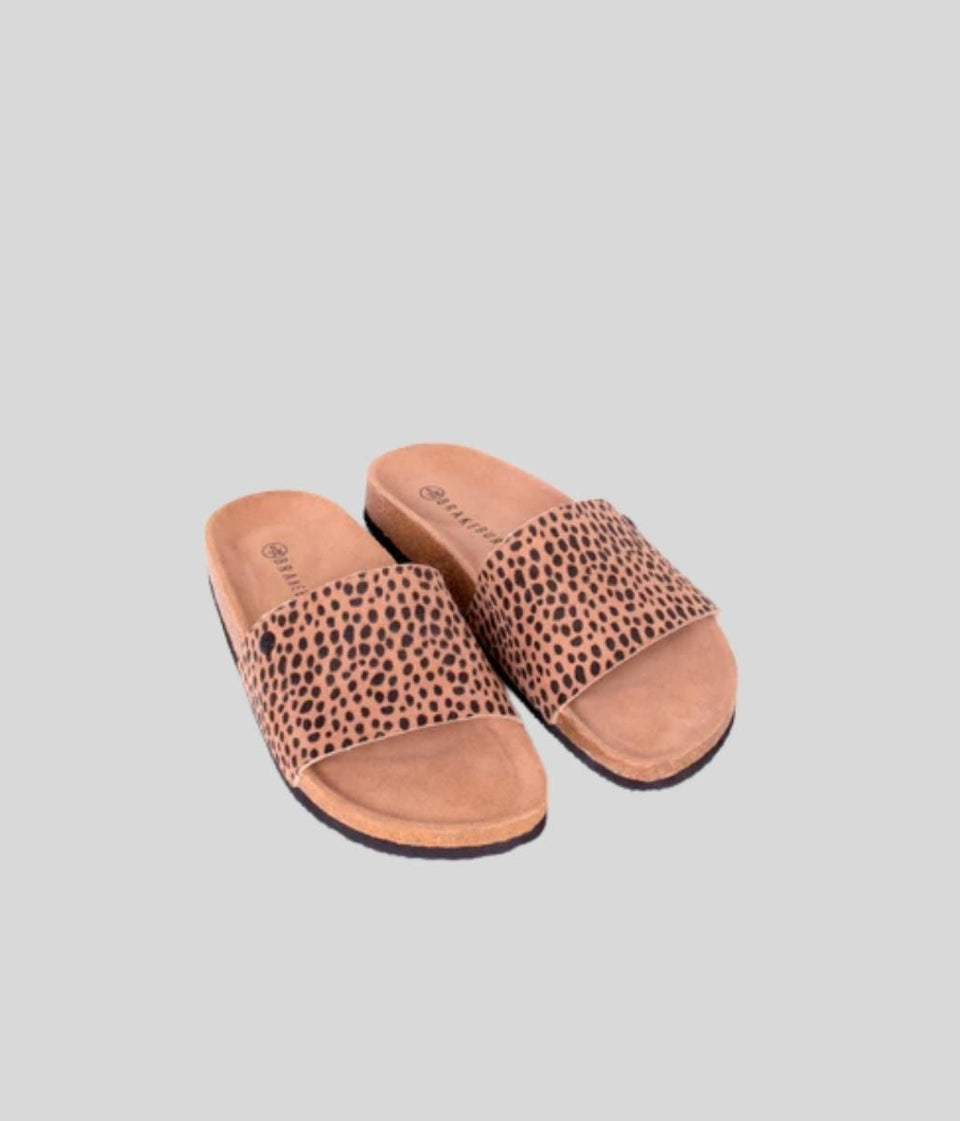 Brakeburn Leopard Print Sliders