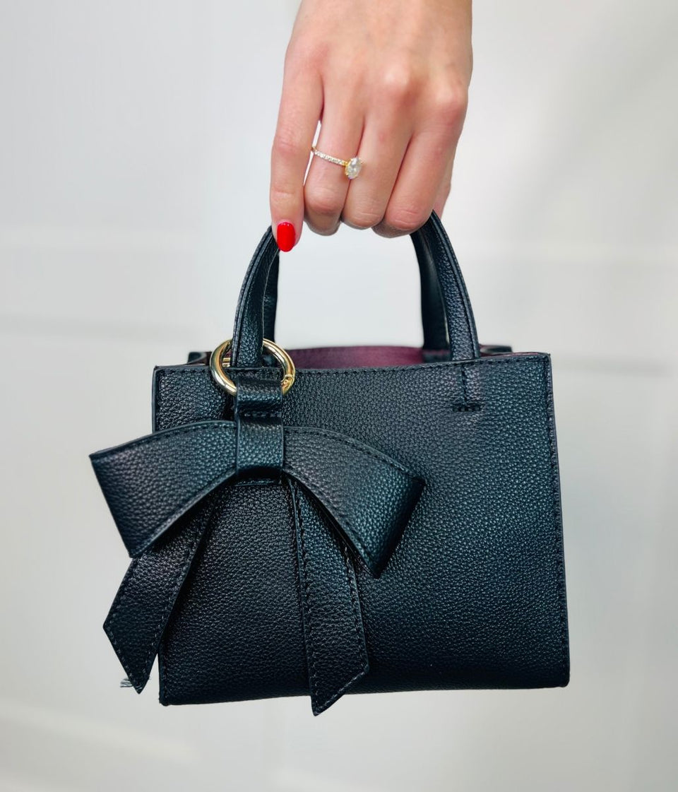 Black Bow Detail Mini Bag