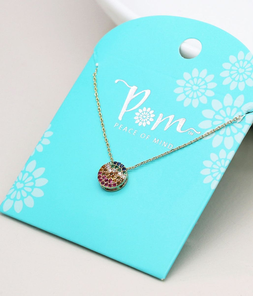 Pom London Gold Rainbow Necklace