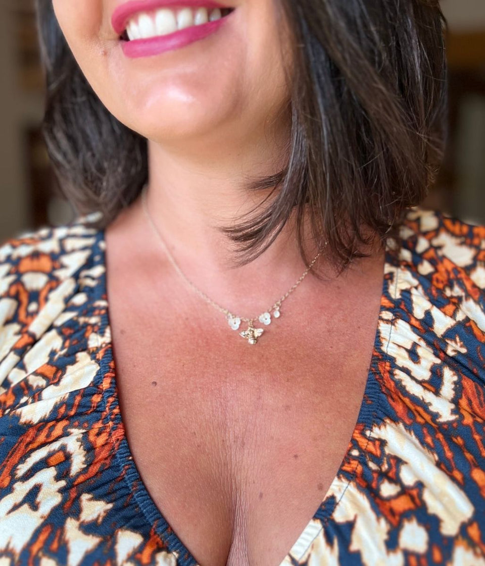 Delicate Gold Bee Necklace