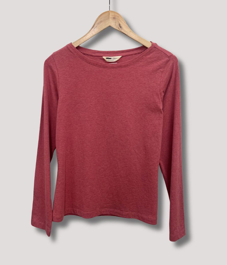 Ex Seasalt Salmon Organic Cotton Rich Long Sleeve Top