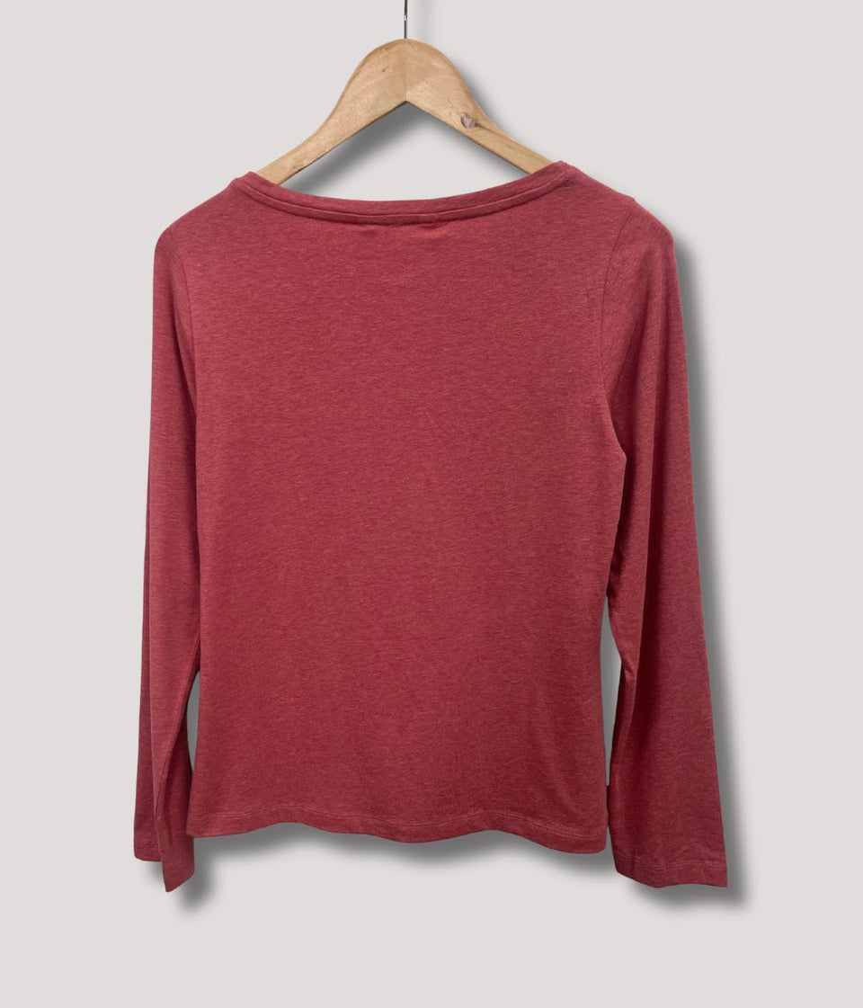 Ex Seasalt Salmon Organic Cotton Rich Long Sleeve Top