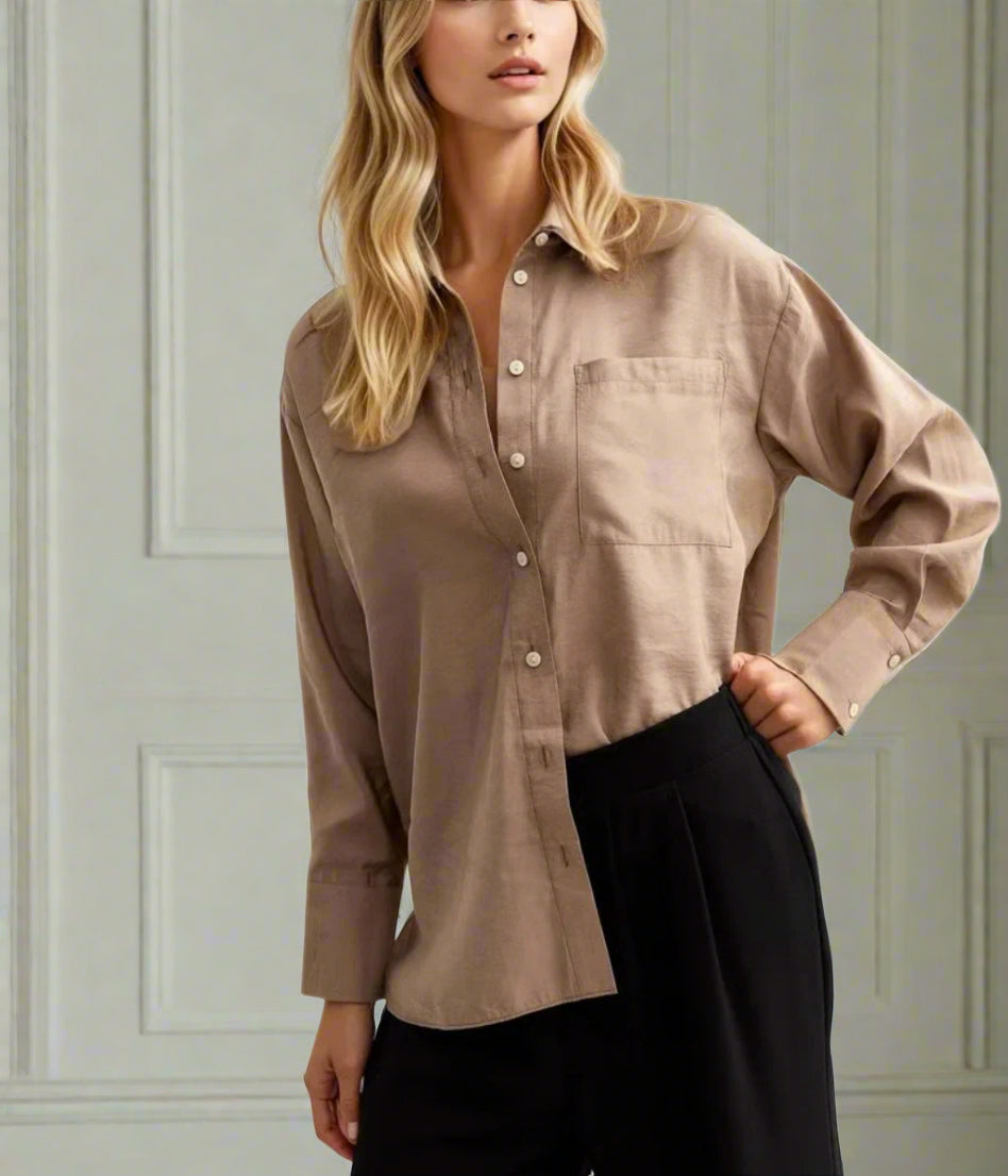 Mocha Modal Relaxed Shirt