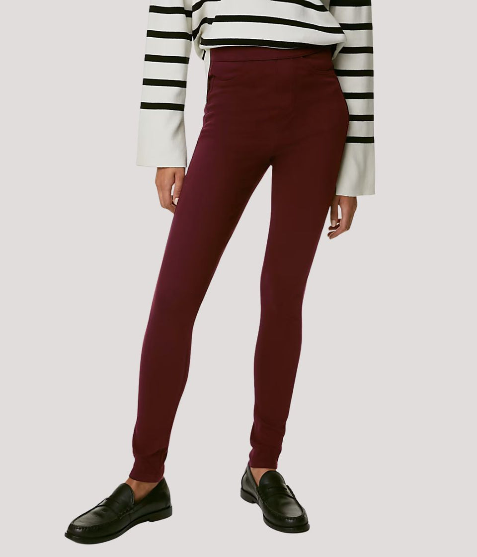 Burgundy Soft Touch Jeggings