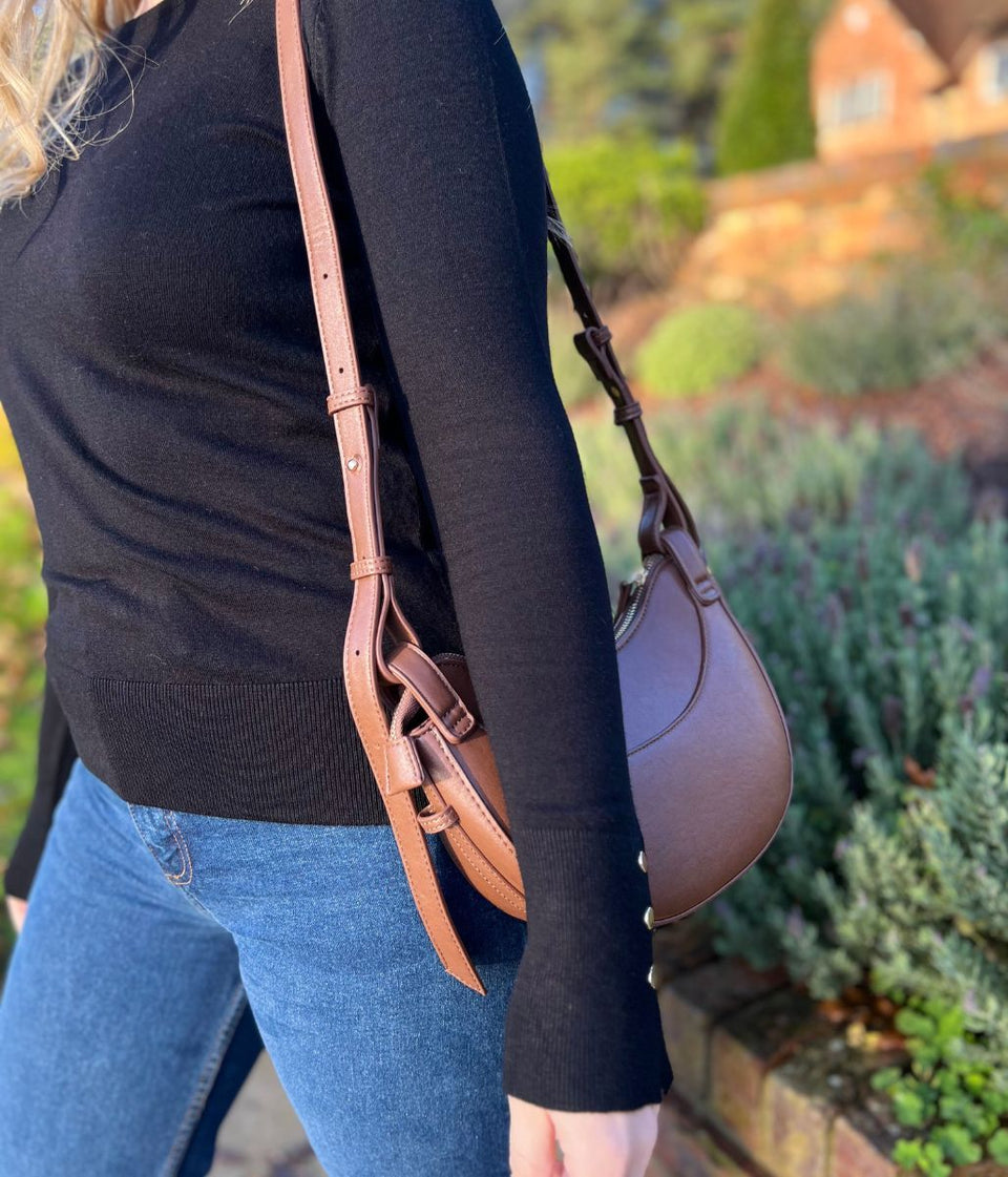 Brown Cassie Crescent Bag