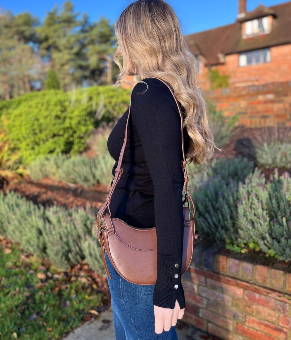 Brown Cassie Crescent Bag