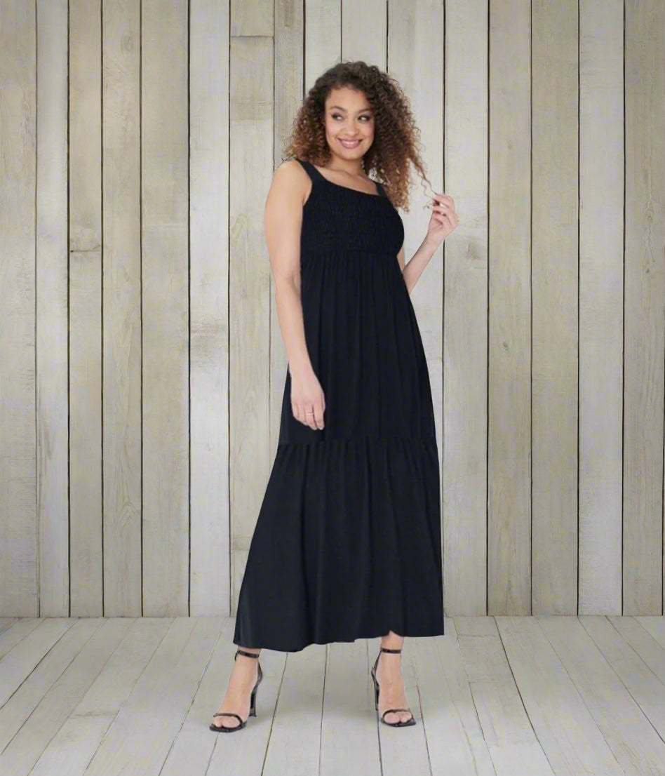 Black Susie Jersey Maxi Dress